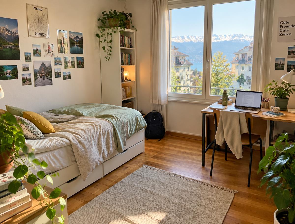 Helles Zimmer mit Alpenblick in der Länggasse